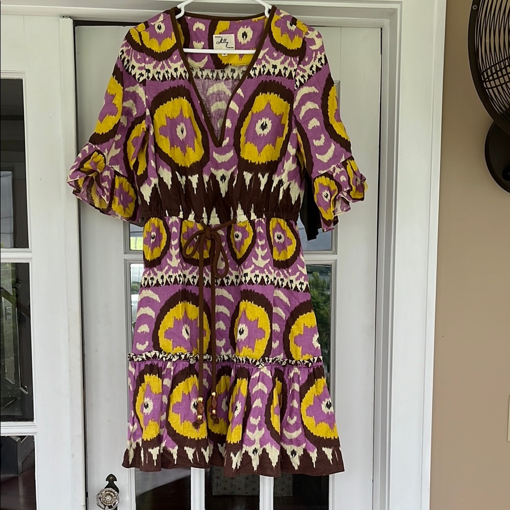 Milly of New York Purple and Yellow Casual Dress